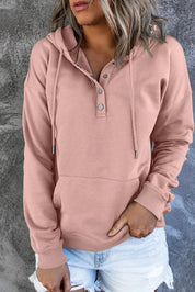 Emari | Warme Fleece Trui met Capuchon en Knopen