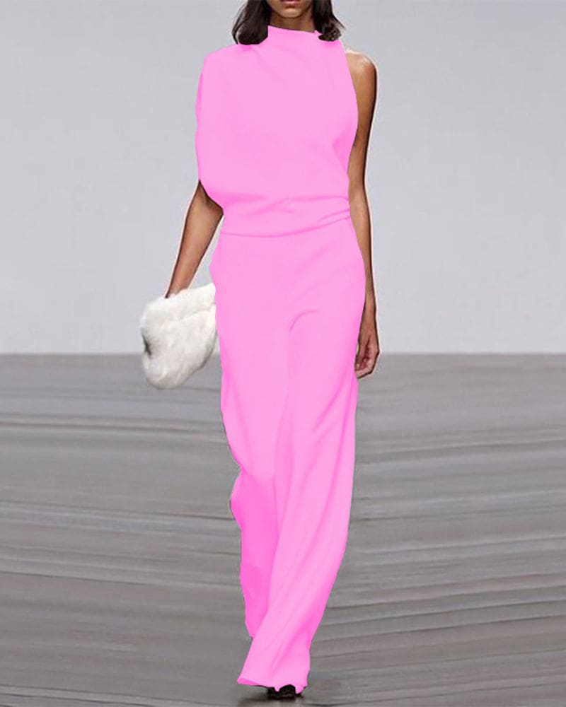 KATE | Elegante jumpsuit met chique staande kraag