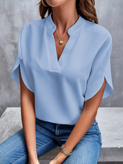 Chic V-hals Blouse voor Dames met een Betoverende Stijl