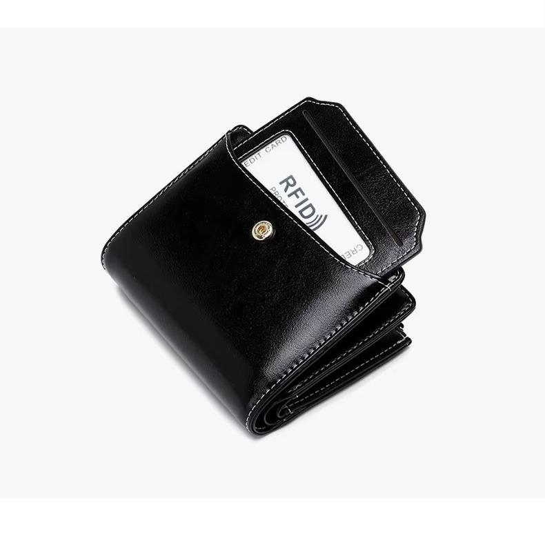 Zaza | Compacte RFID-Blokkerende Driedubbele Reisportemonnee