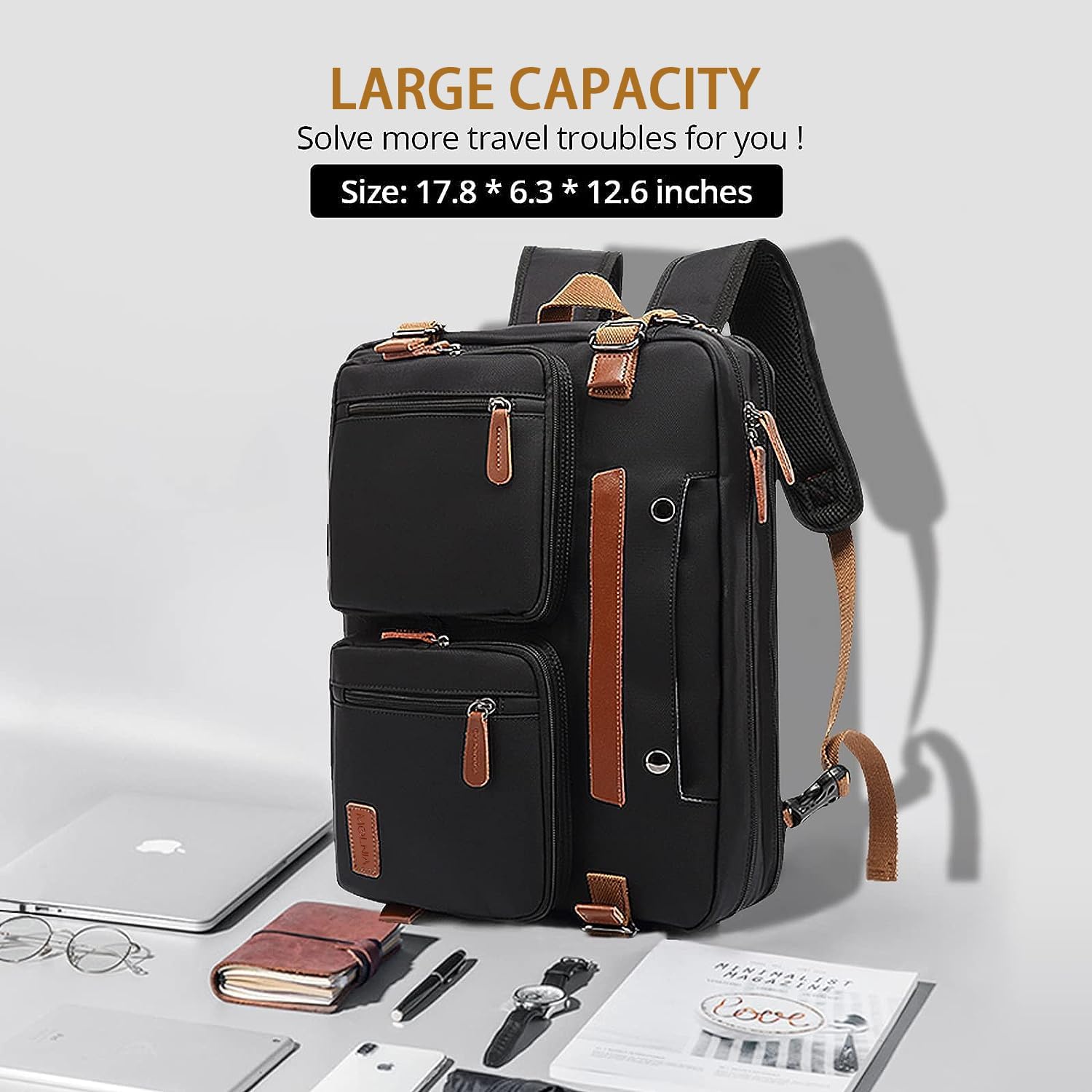Nolan | 3-in-1 Convertible Rugzak: Je Dagelijkse Essentieel
