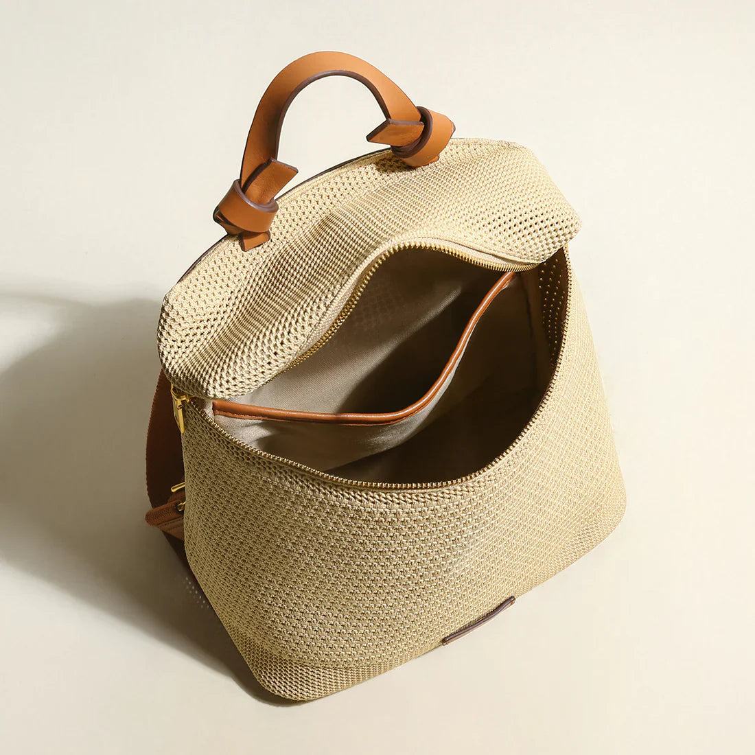Amber | Trendy Geweven Damesrugzak - Stijlvol & Functioneel