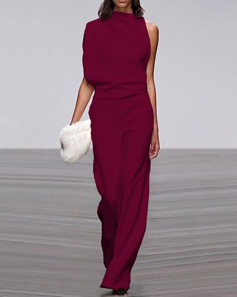 KATE | Elegante jumpsuit met chique staande kraag