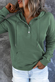 Emari | Warme Fleece Trui met Capuchon en Knopen
