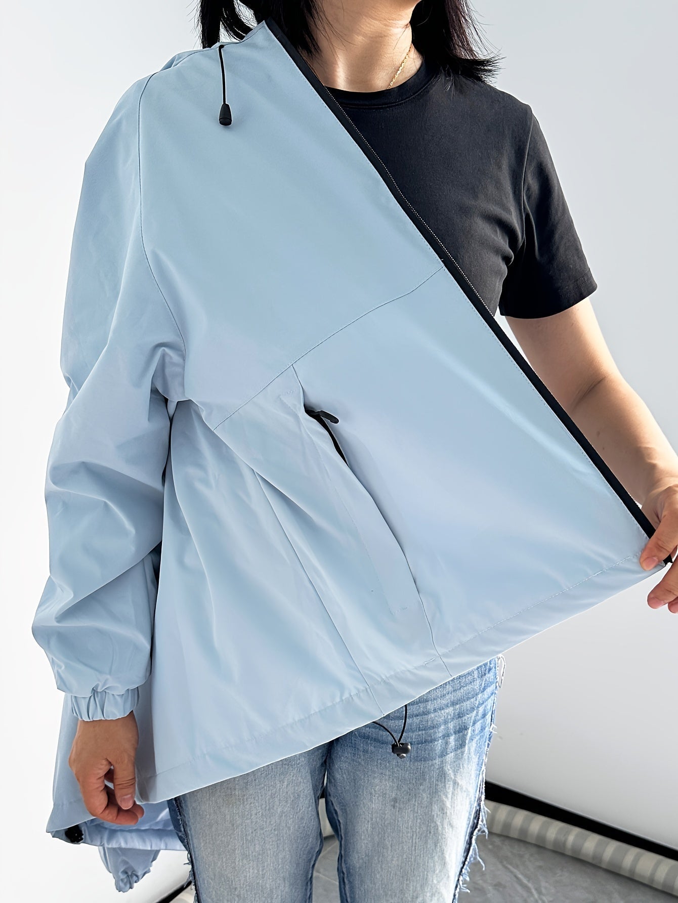 Larriza | Moderne Waterdichte en Winddichte Regenjas voor Dames