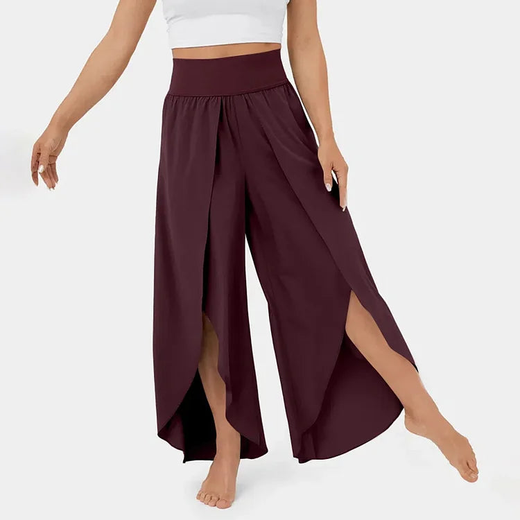 Poppy – Comfortabele Yogabroek met Elegante Wijde Pijpen