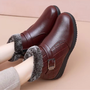 Nina | Warme dames enkellaarsjes met dikke zool voor extra grip en comfort