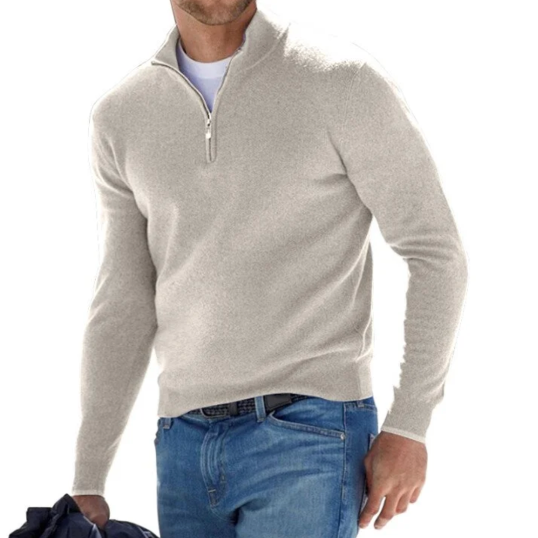 Morris | Casual Heren vest met Rits en Hoge Kraag