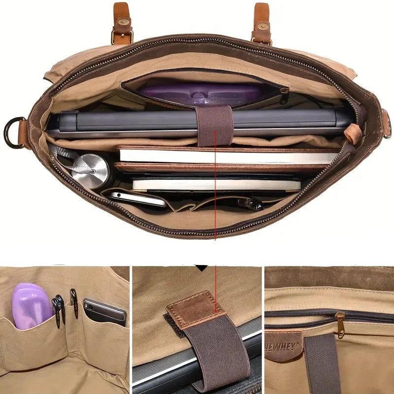 Jack | Vintage Waterbestendige Canvas Crossbody Messenger Reis Tas