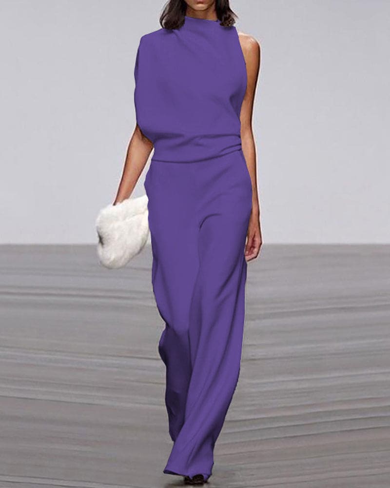 KATE | Elegante jumpsuit met chique staande kraag