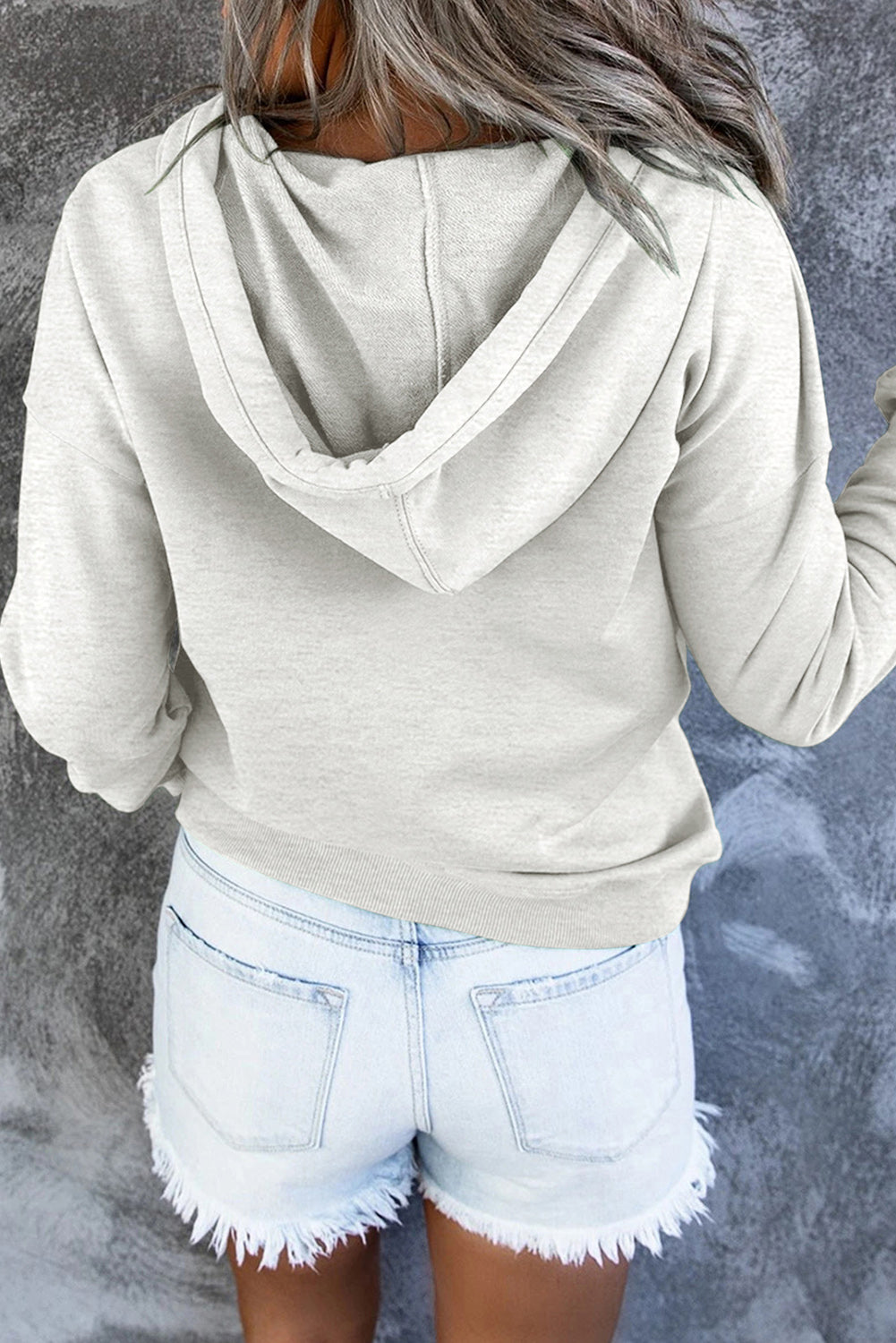 Emari | Warme Fleece Trui met Capuchon en Knopen