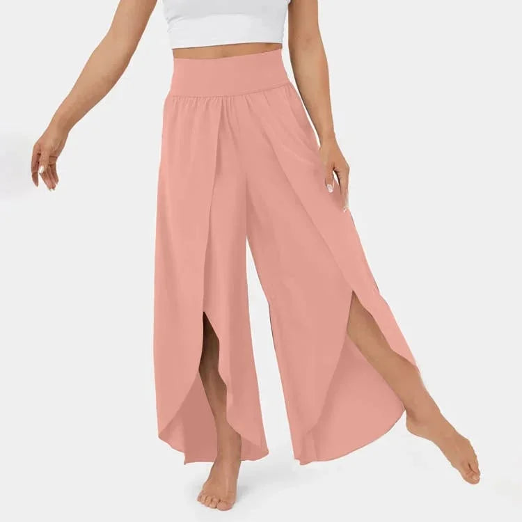 Poppy – Comfortabele Yogabroek met Elegante Wijde Pijpen