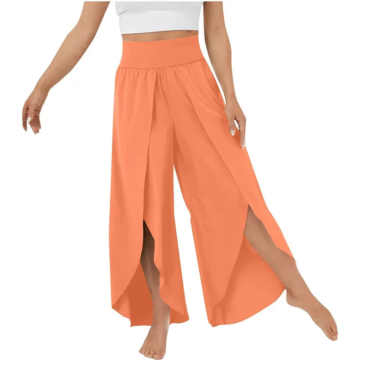 Poppy – Comfortabele Yogabroek met Elegante Wijde Pijpen