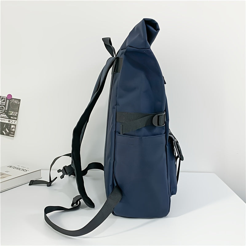 Liam | Trendy Waterdichte Reistas Laptop Rolltop Rugzak