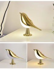 GlowNest | Houten Vogelvormige Nachtlamp