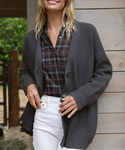 Amber | Warm lang vest met knopen