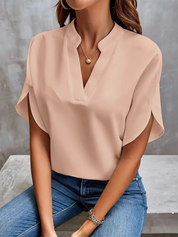 Chic V-hals Blouse voor Dames met een Betoverende Stijl