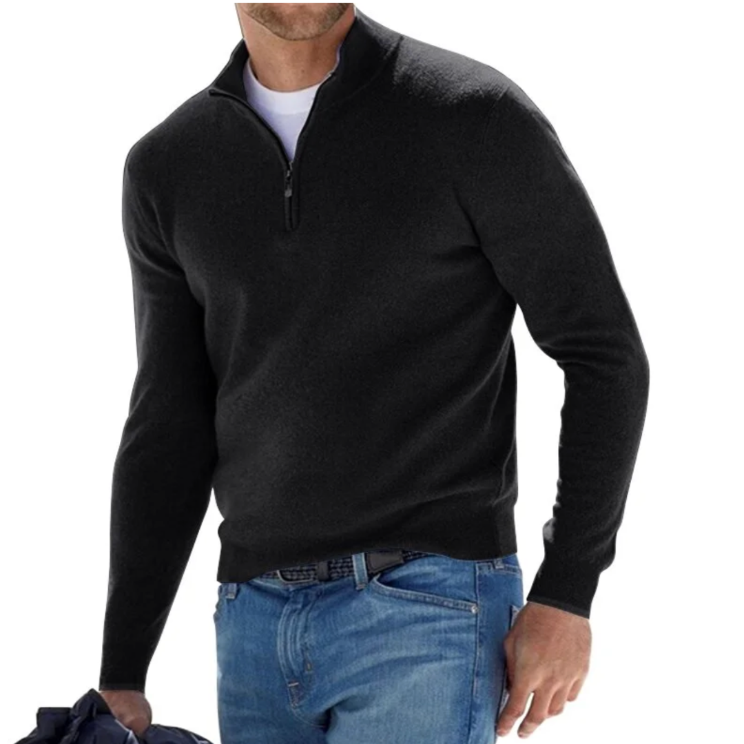 Morris | Casual Heren vest met Rits en Hoge Kraag