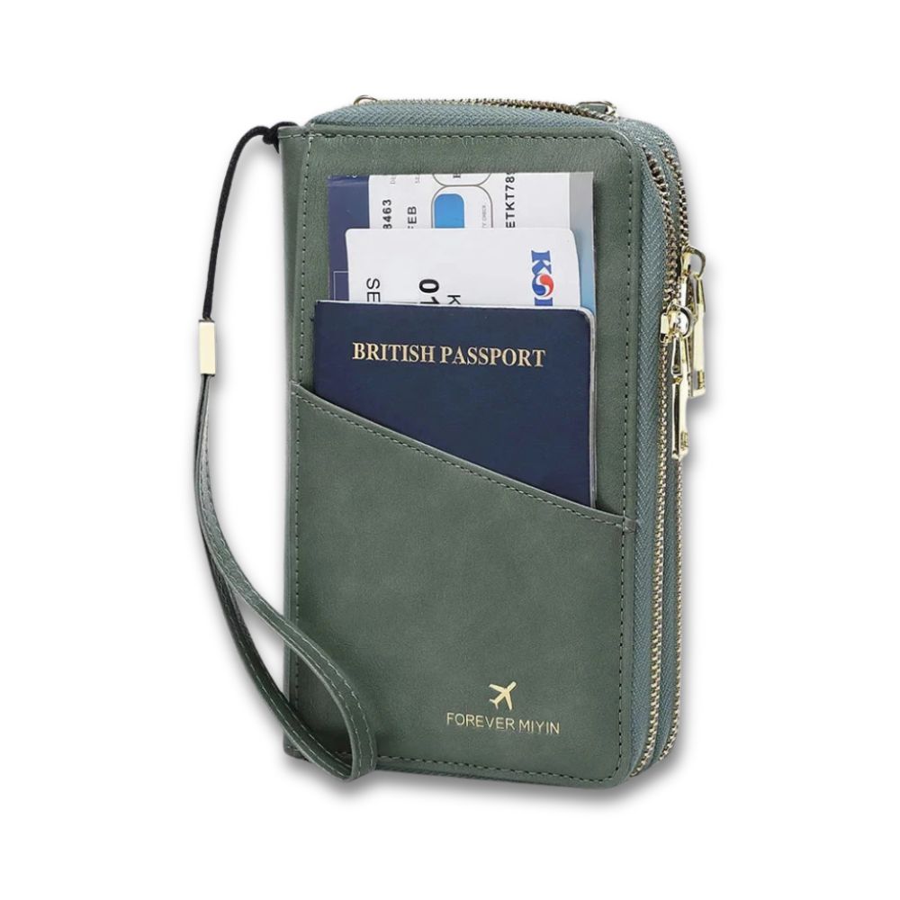 Denise | RFID Beschermende Paspoorthouder en Reisetui met Polsband