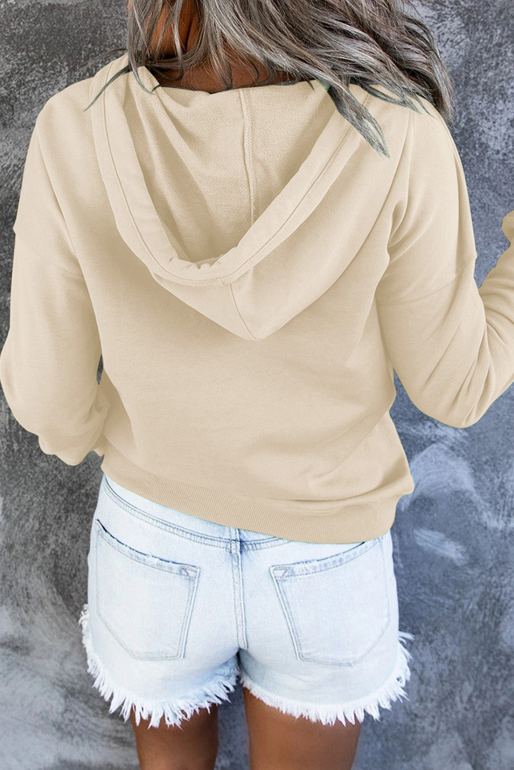 Emari | Warme Fleece Trui met Capuchon en Knopen