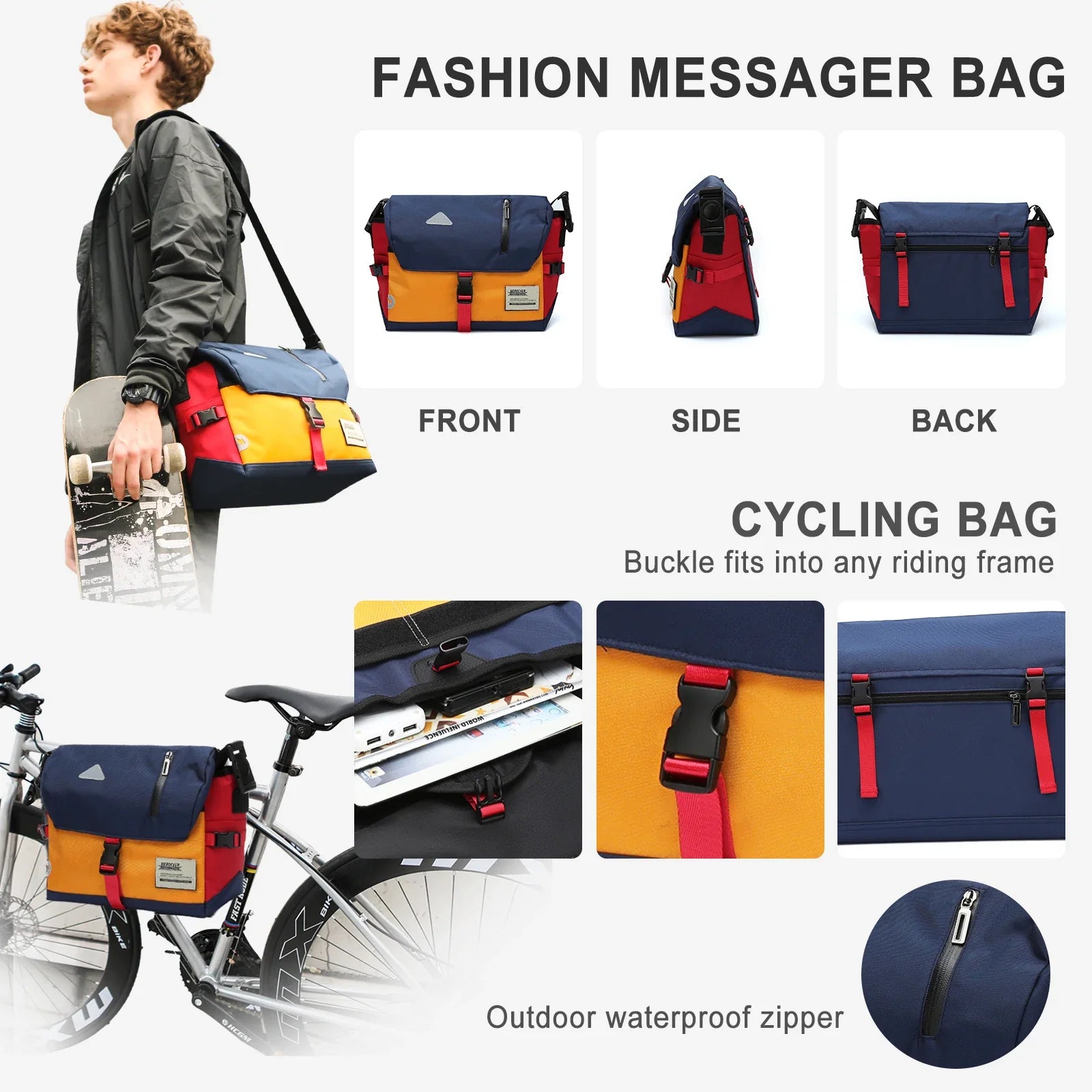 Luke | Klassieke Waterbestendige Crossbody Messenger Reis Tas