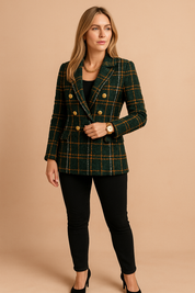 Abbey | Elegante geruite damesjas 1