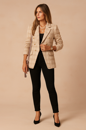 Abbey | Elegante geruite damesjas 2