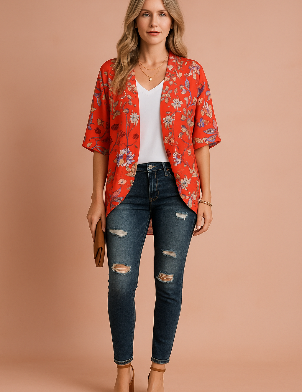 Amiri | Luchtige dameskimono met print 0