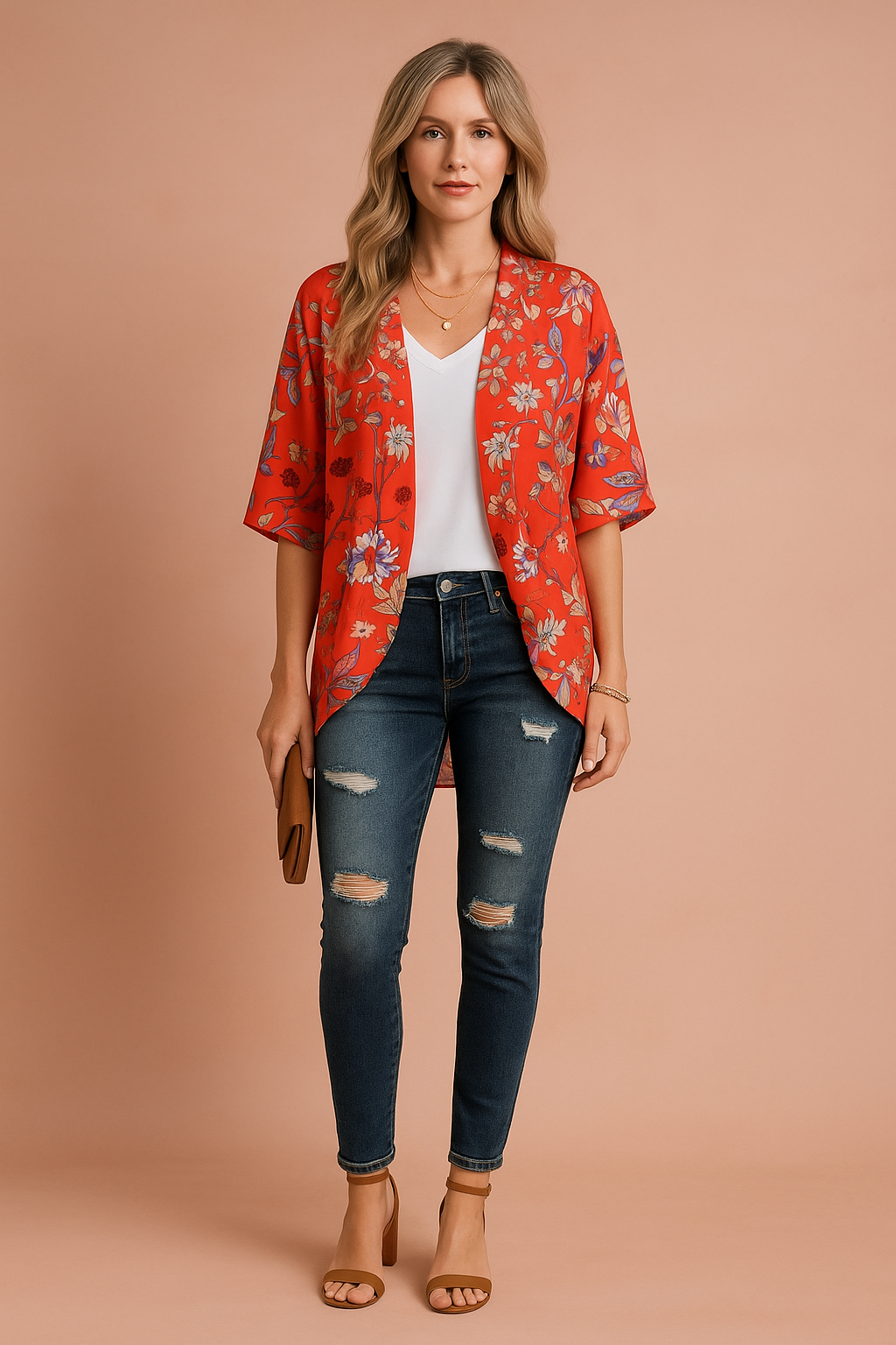 Amiri | Luchtige dameskimono met print 0