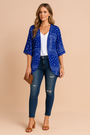 Amiri | Luchtige dameskimono met print 1