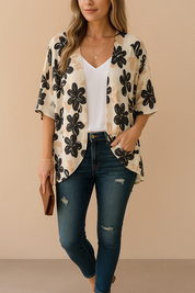 Amiri | Luchtige dameskimono met print 2