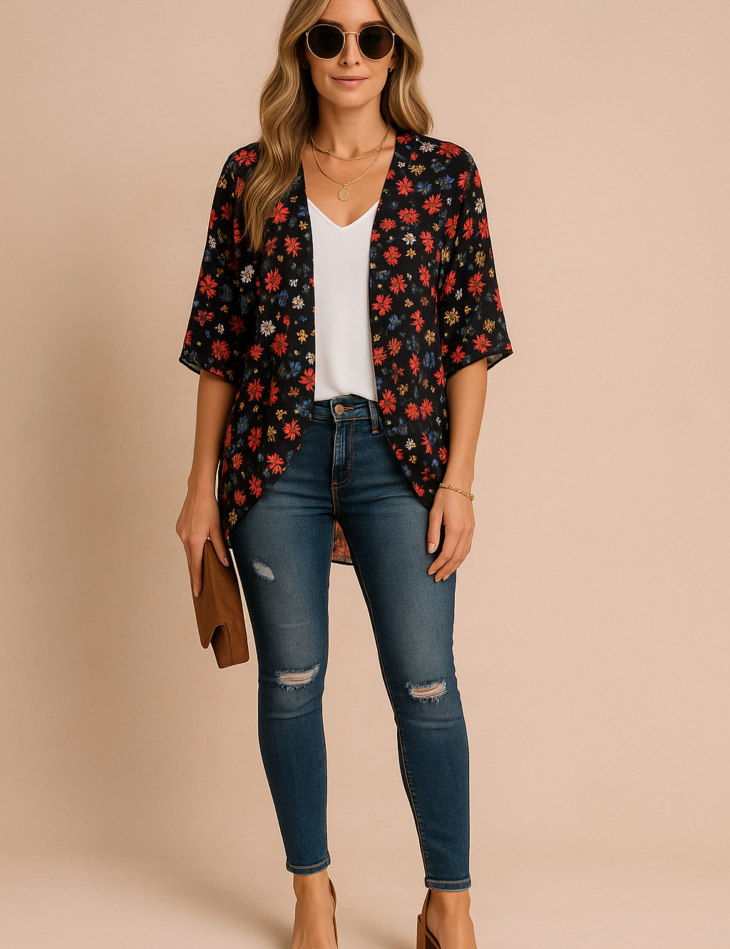 Amiri | Luchtige dameskimono met print 3