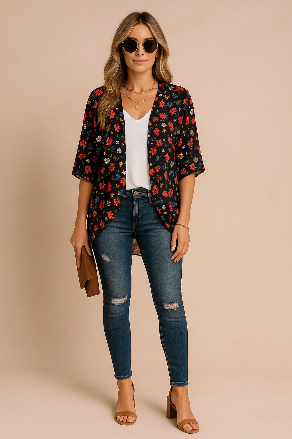 Amiri | Luchtige dameskimono met print 3