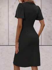 BIANCA | Elegante Wikkeljurk met Verfijnde V-Hals