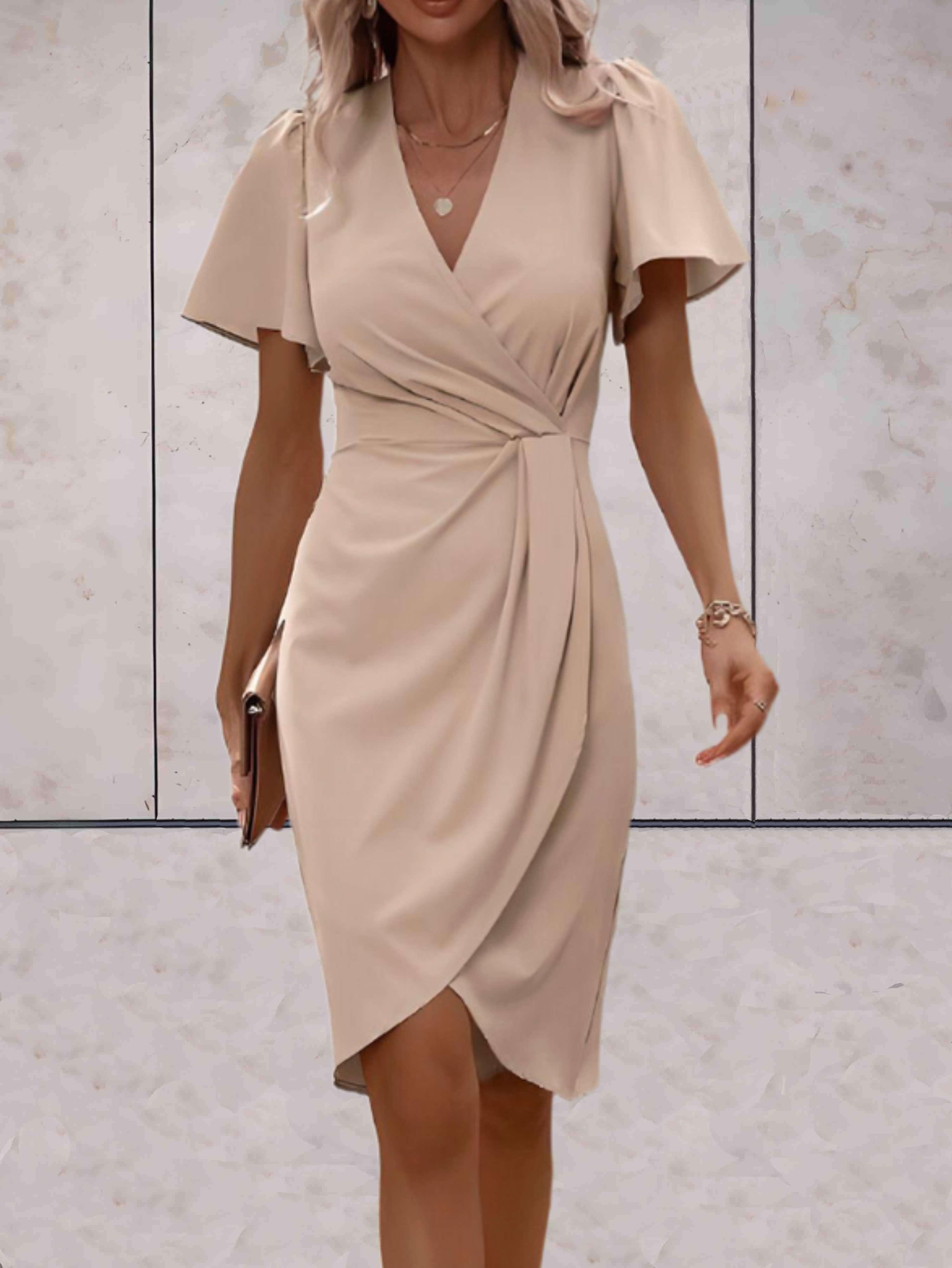 BIANCA | Elegante Wikkeljurk met Verfijnde V-Hals