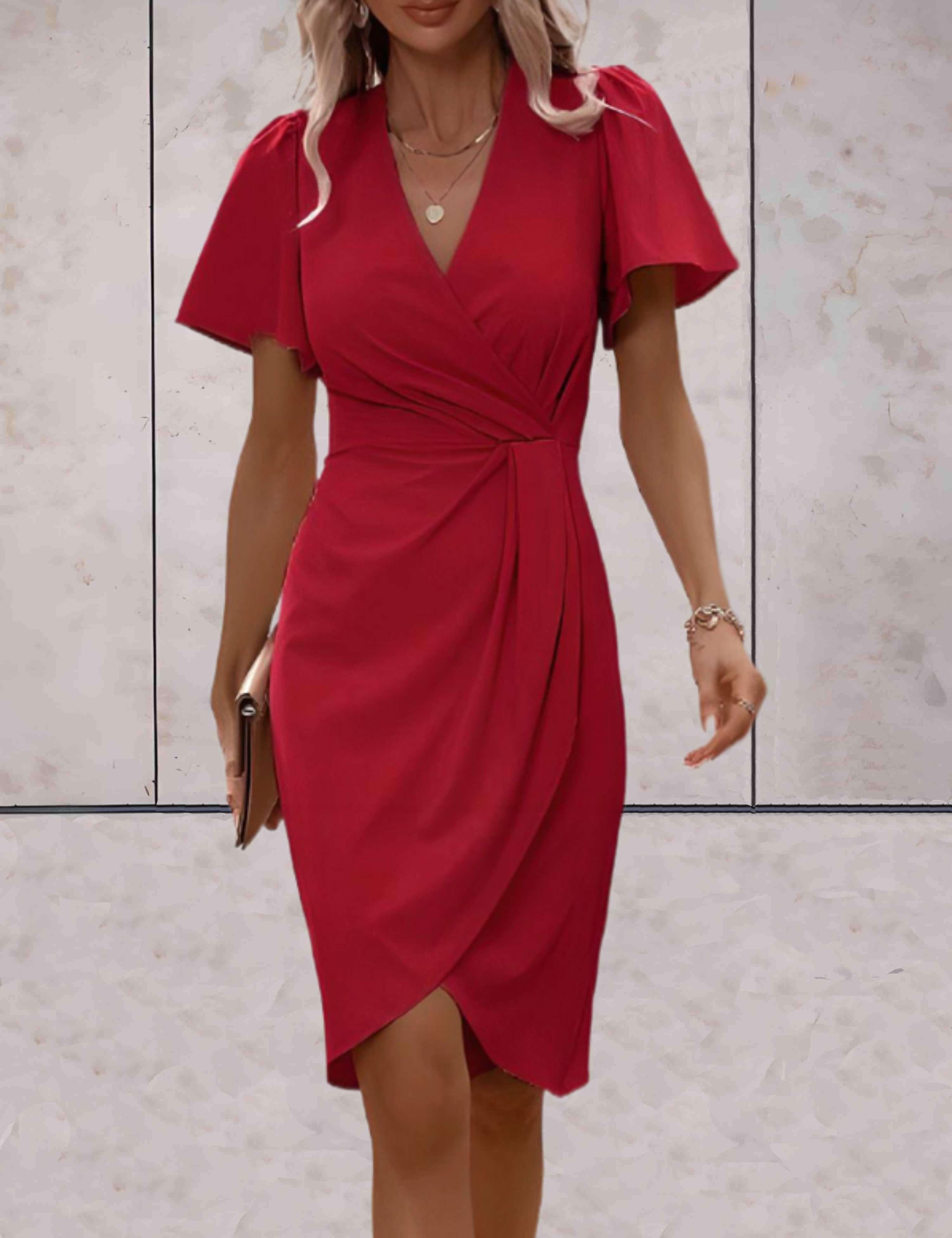 BIANCA | Elegante Wikkeljurk met Verfijnde V-Hals