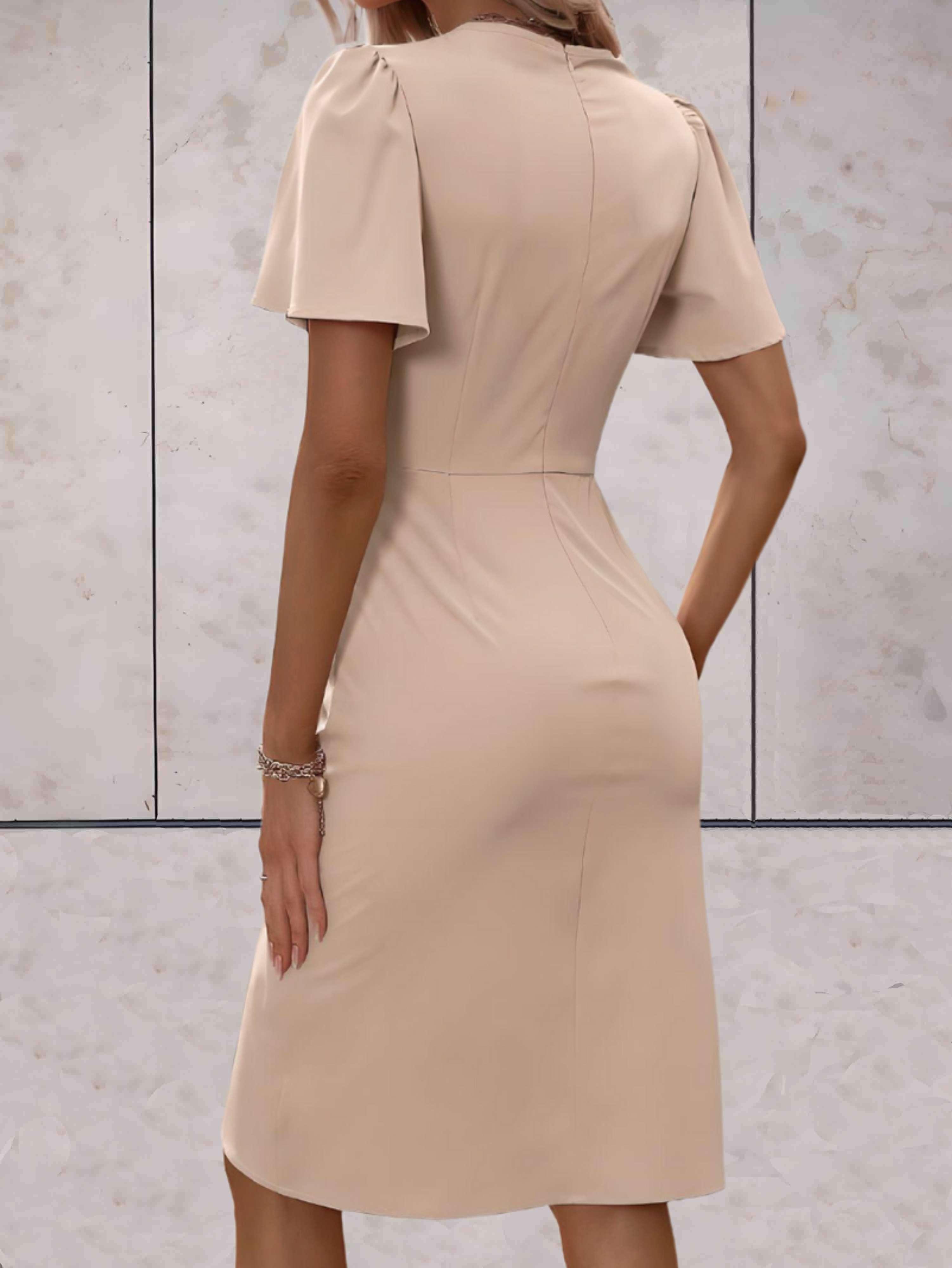 BIANCA | Elegante Wikkeljurk met Verfijnde V-Hals