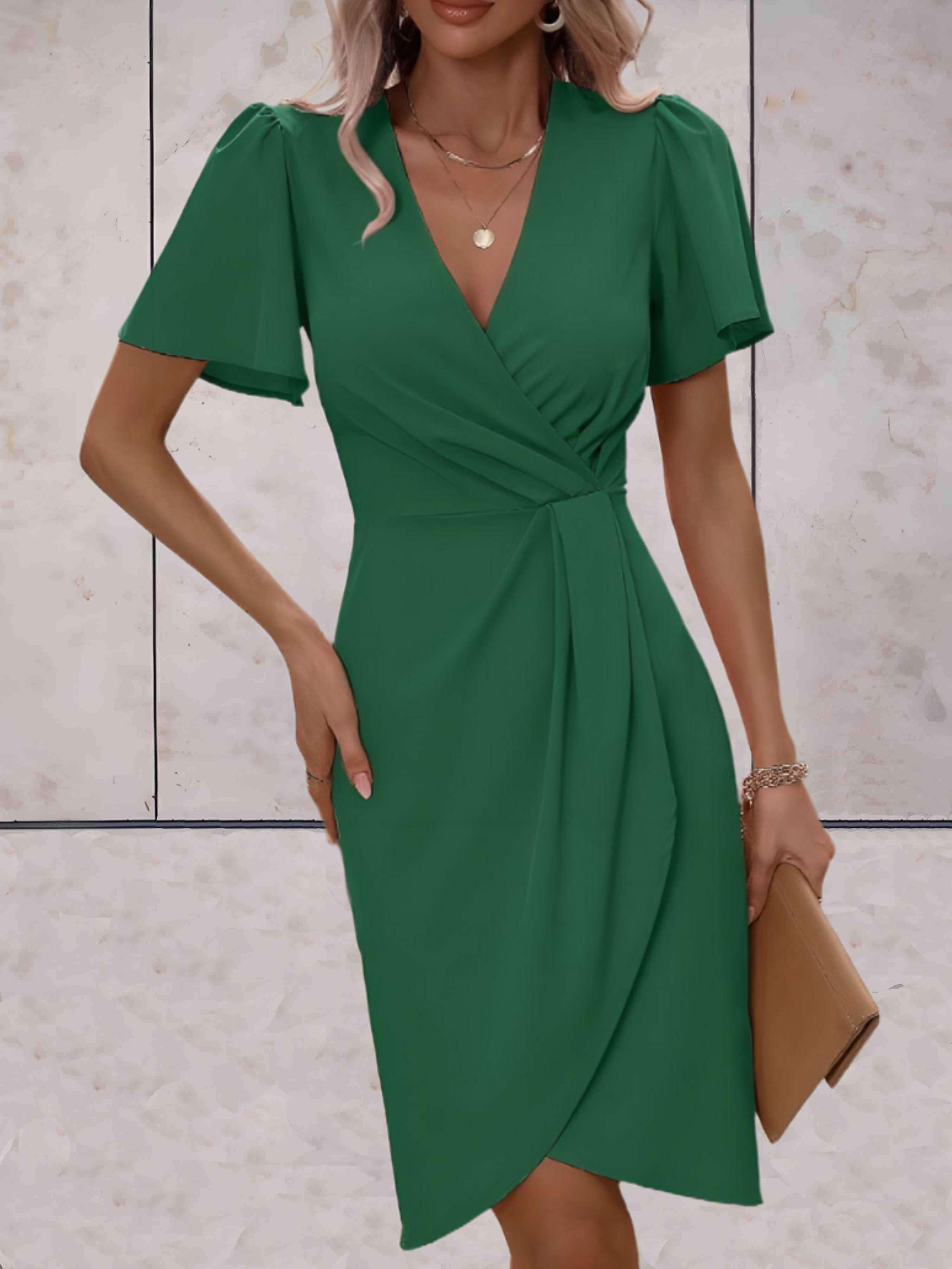BIANCA | Elegante Wikkeljurk met Verfijnde V-Hals