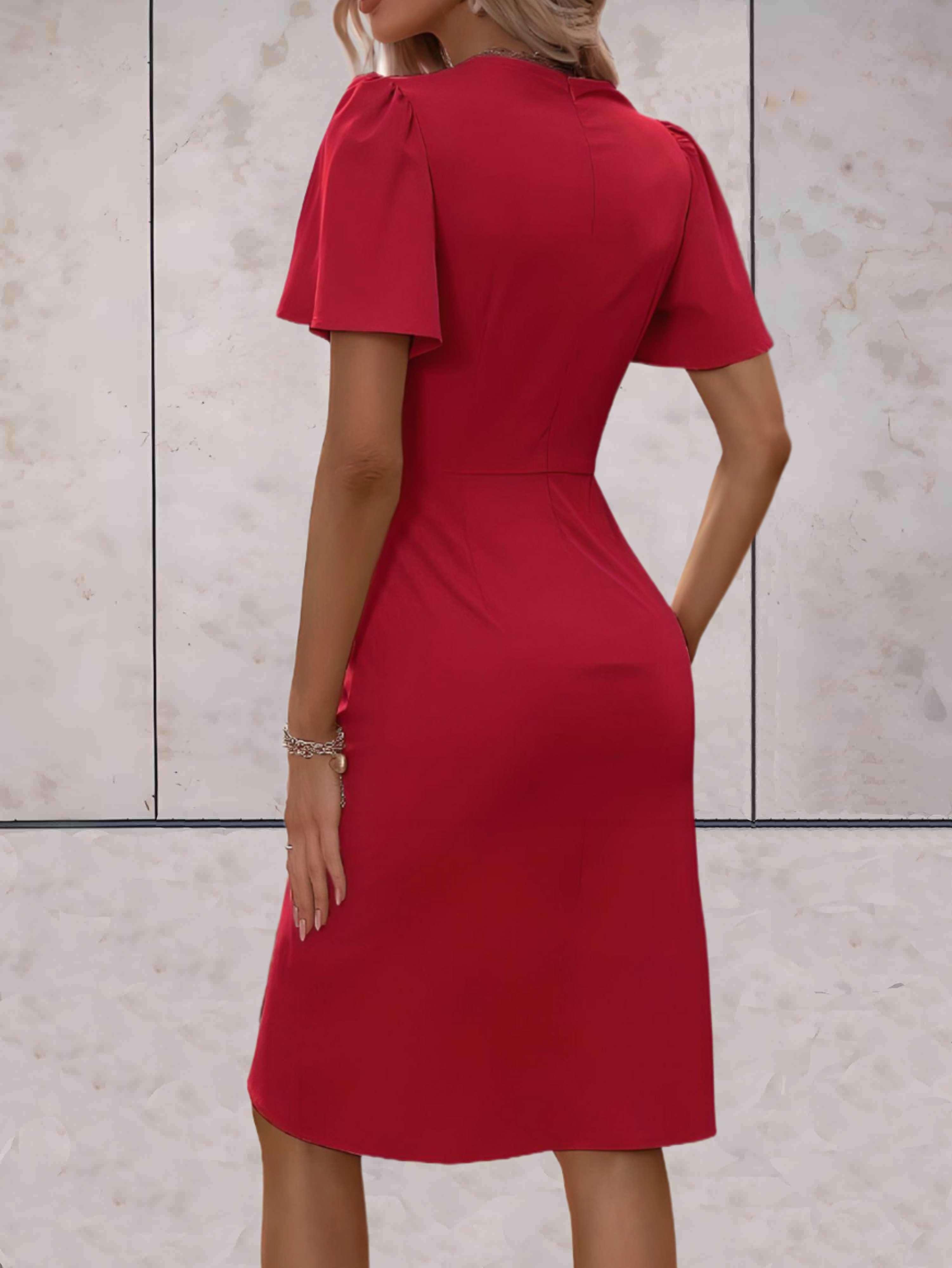 BIANCA | Elegante Wikkeljurk met Verfijnde V-Hals