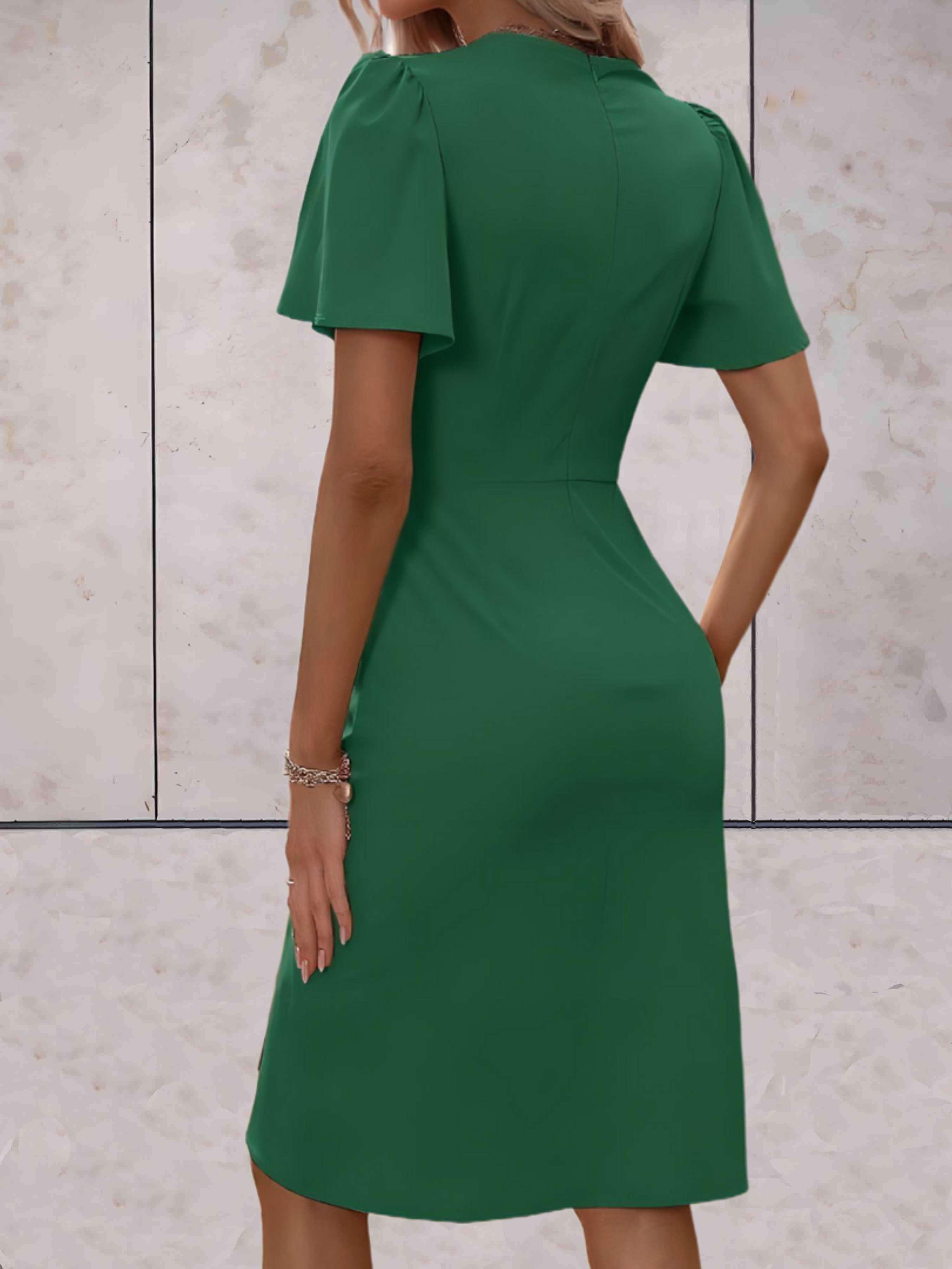 BIANCA | Elegante Wikkeljurk met Verfijnde V-Hals