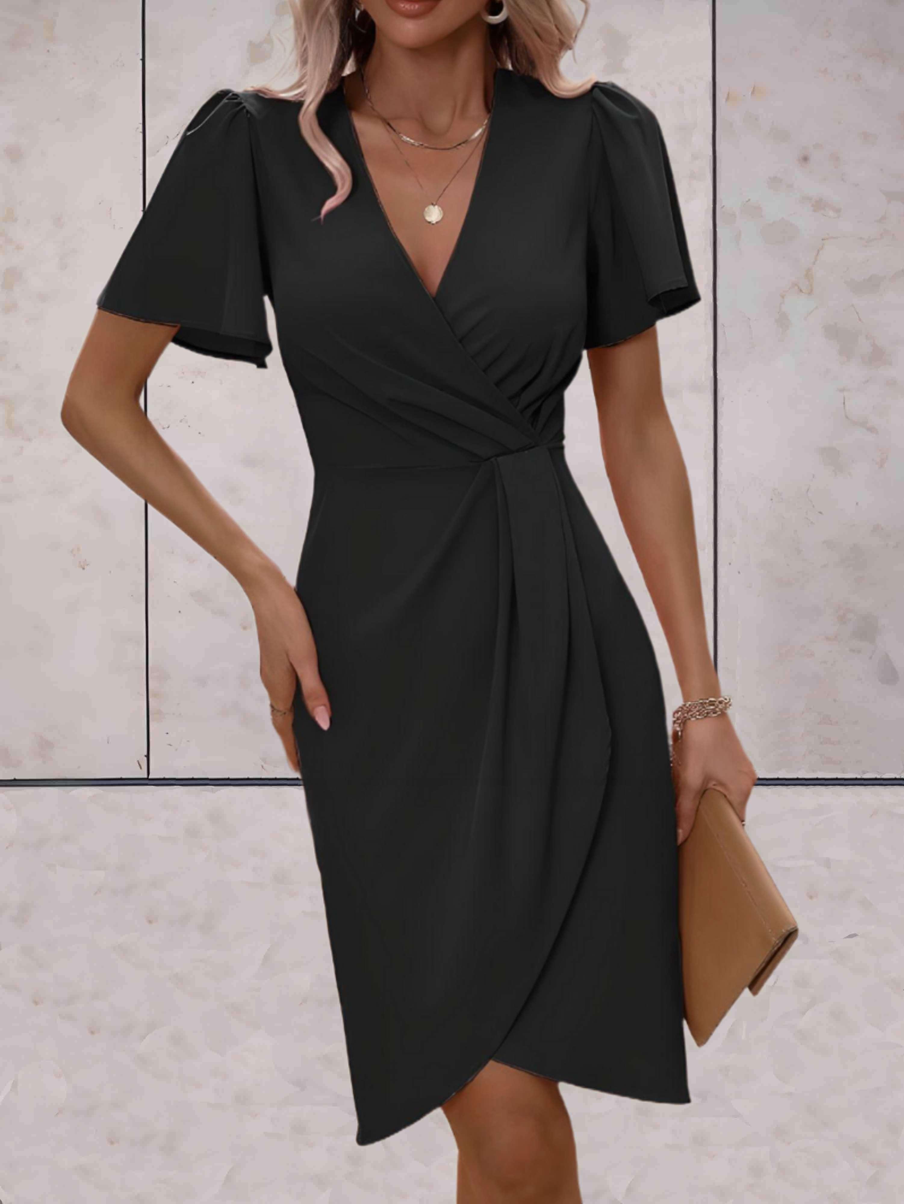 BIANCA | Elegante Wikkeljurk met Verfijnde V-Hals