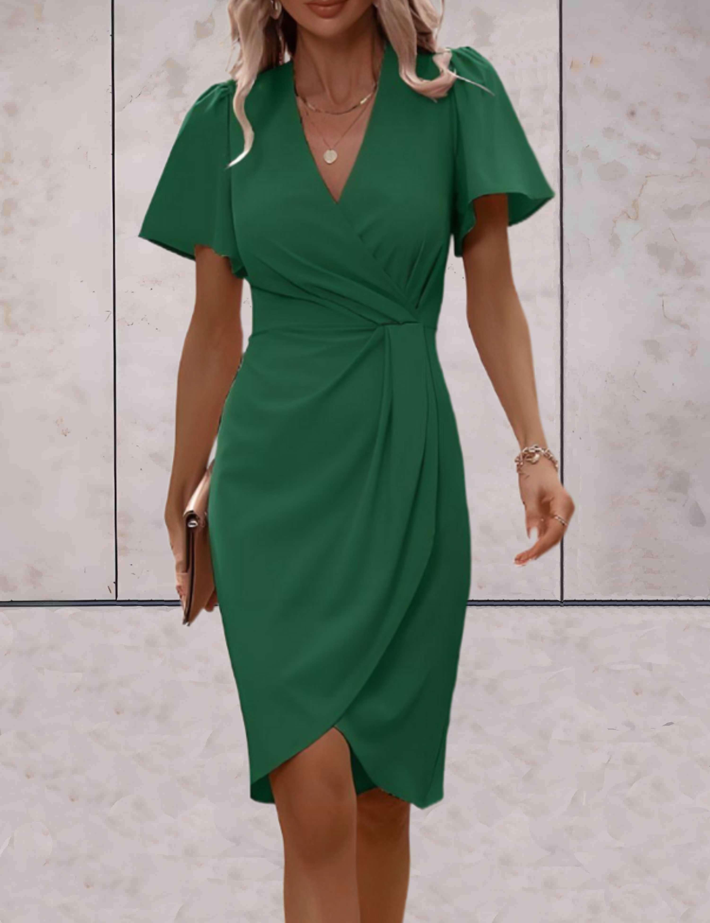 BIANCA | Elegante Wikkeljurk met Verfijnde V-Hals