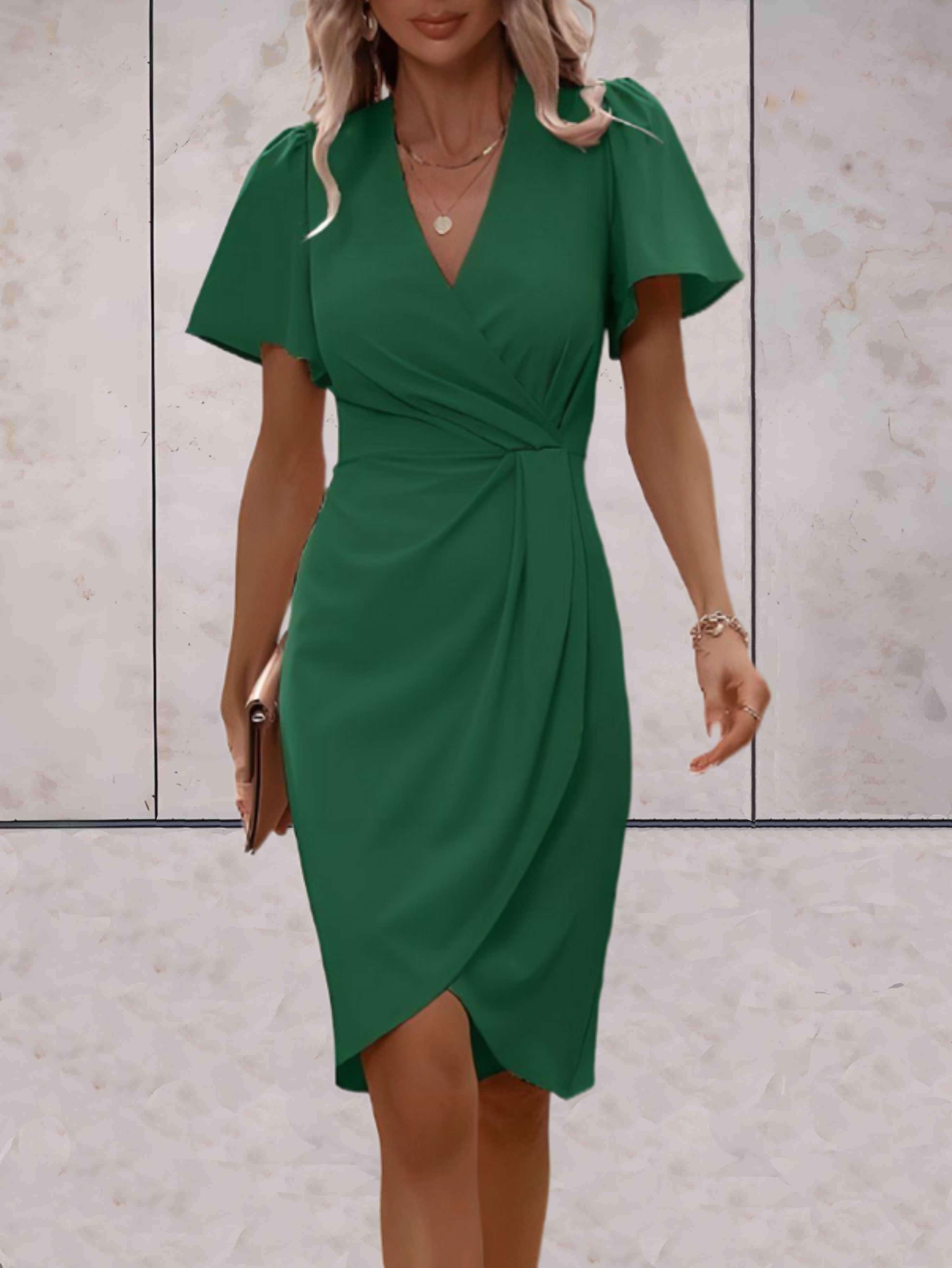 BIANCA | Elegante Wikkeljurk met Verfijnde V-Hals