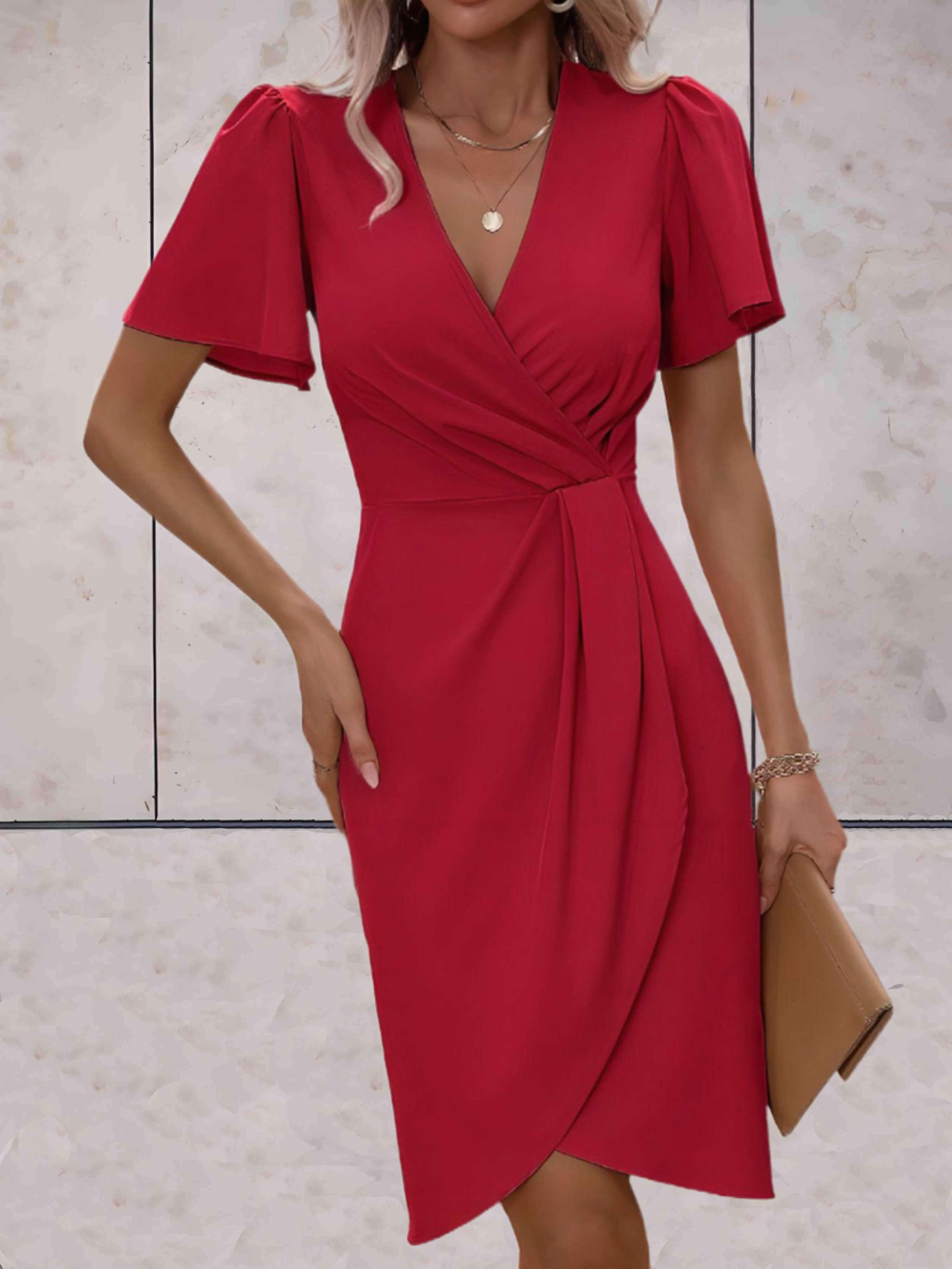 BIANCA | Elegante Wikkeljurk met Verfijnde V-Hals