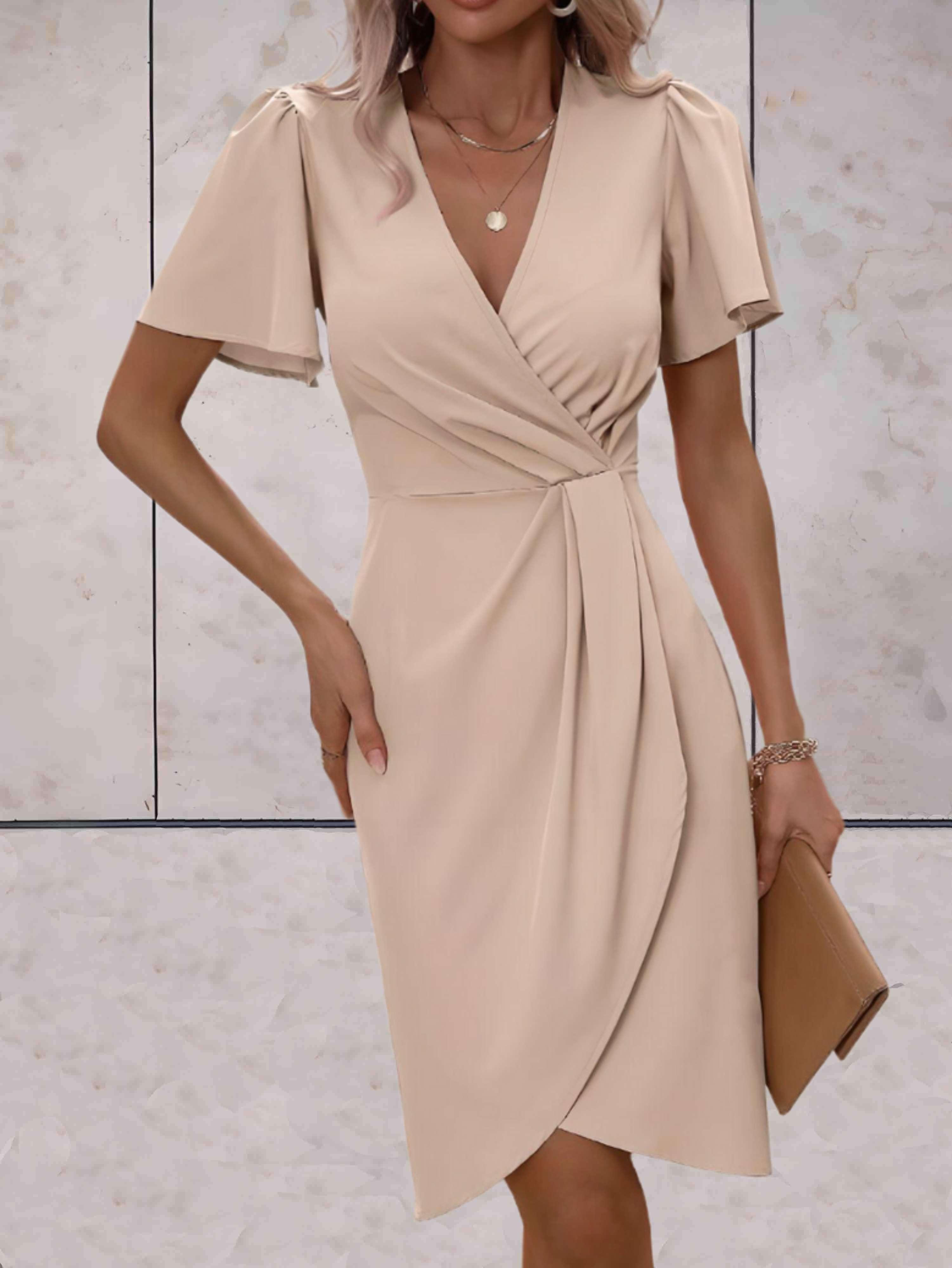 BIANCA | Elegante Wikkeljurk met Verfijnde V-Hals