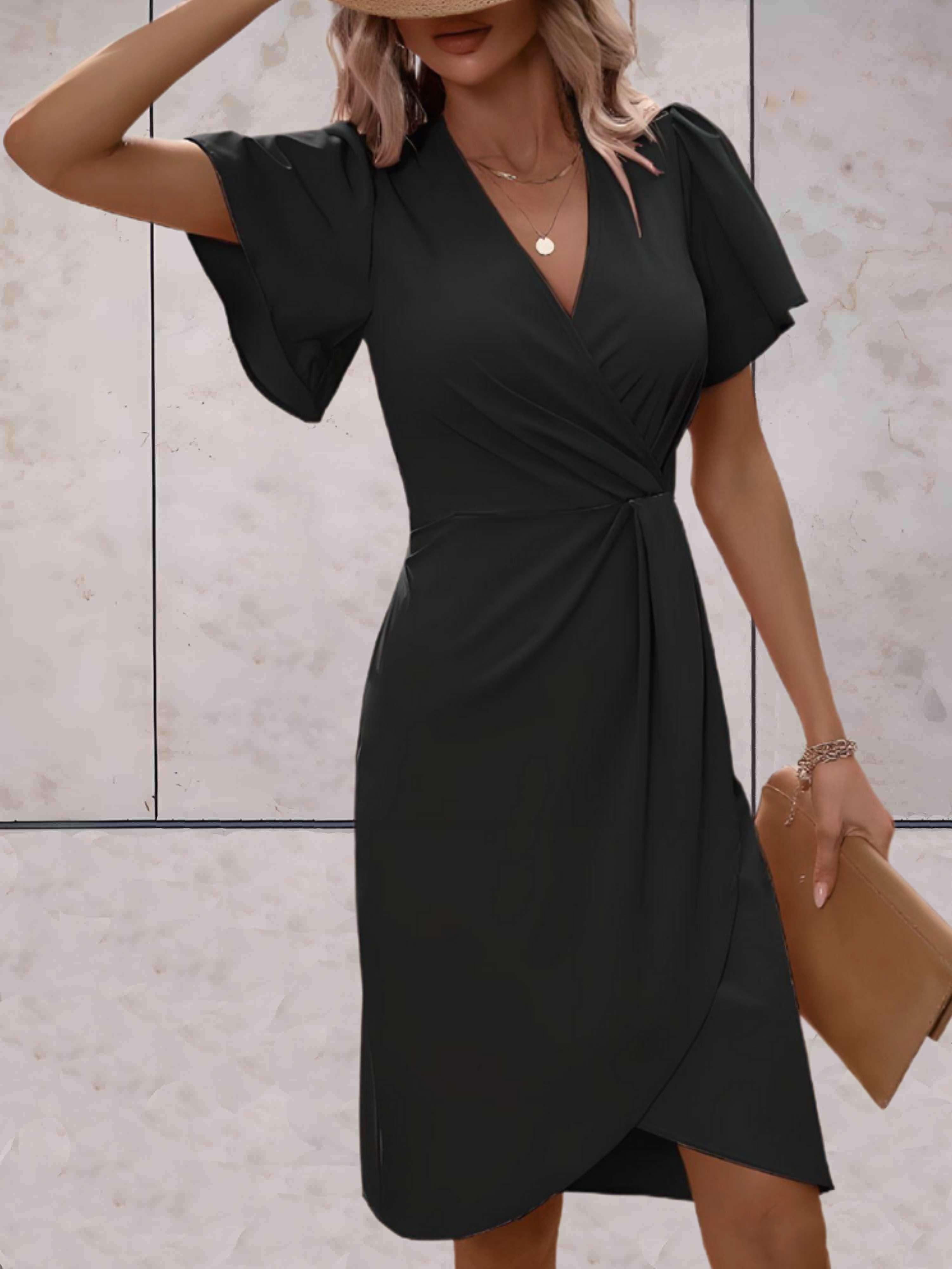 BIANCA | Elegante Wikkeljurk met Verfijnde V-Hals
