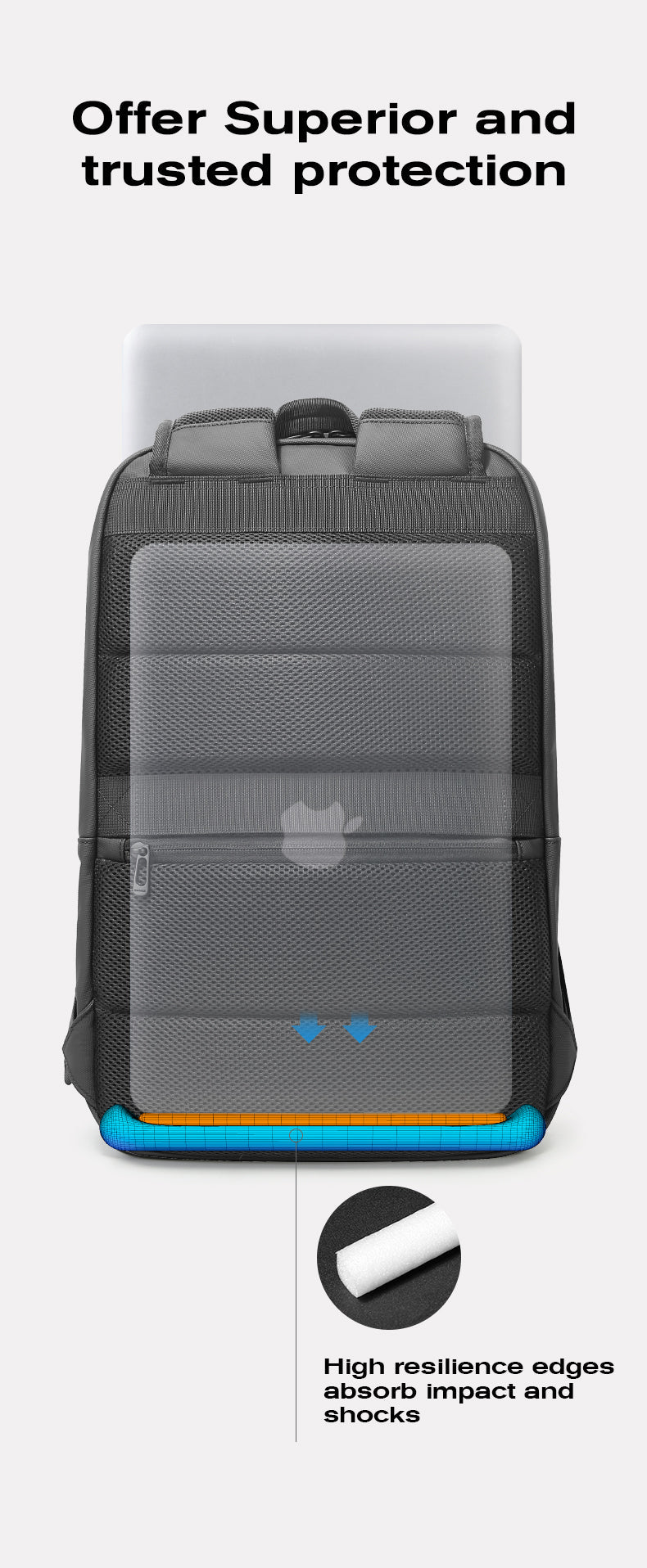 BANGE Bestseller: Slanke, waterdichte 15,6-inch laptoprugzak voor zakelijk gebruik en school 7