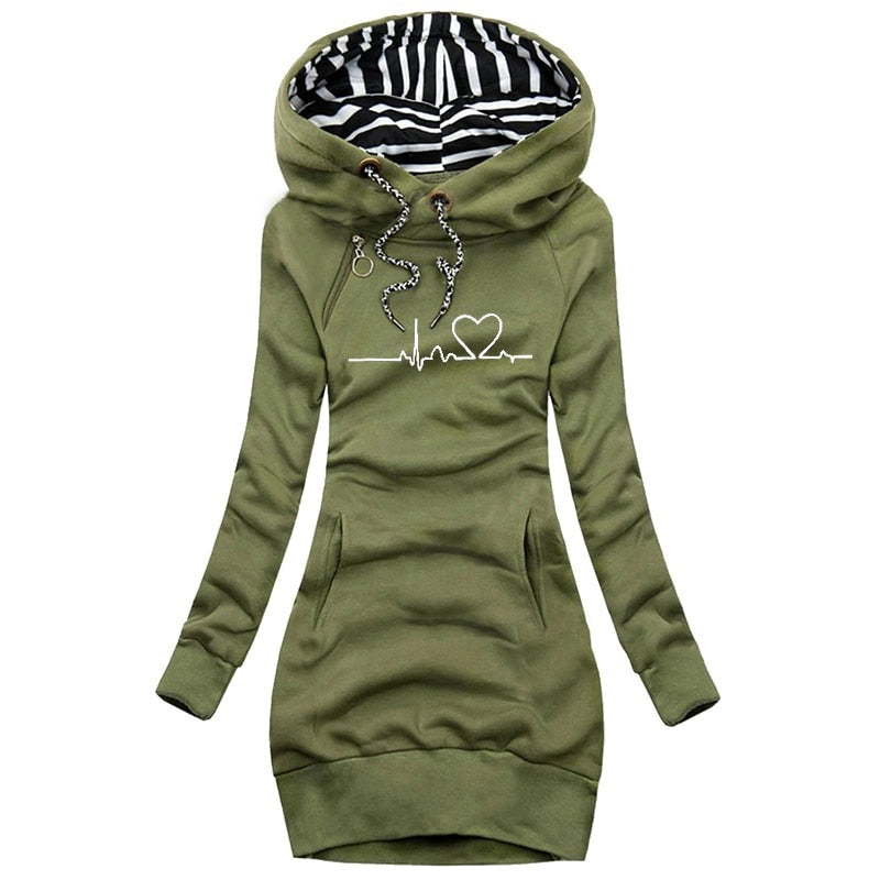 Bedrukte hoodie voor dames | Warm 1