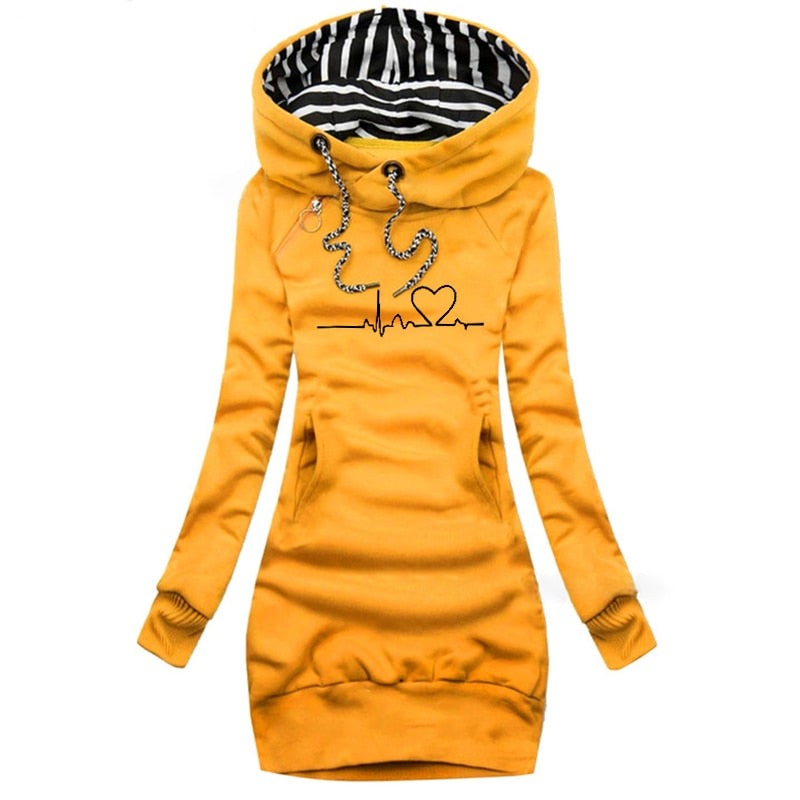 Bedrukte hoodie voor dames | Warm 2