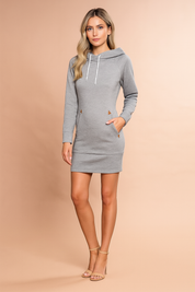Belle sweatshirt jurk met capuchon met zakken 0